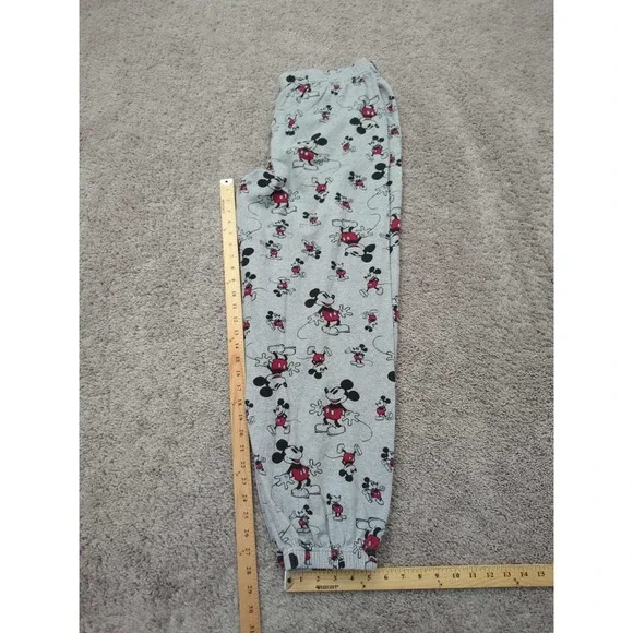 Disney Mickey Mouse Pajama Pants Mens Large Gray‎ Pull On Sleep Loungewear - Picture 5 of 7